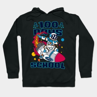 100 days of school featuring an astronaut dabbing on his rocket #1 Hoodie